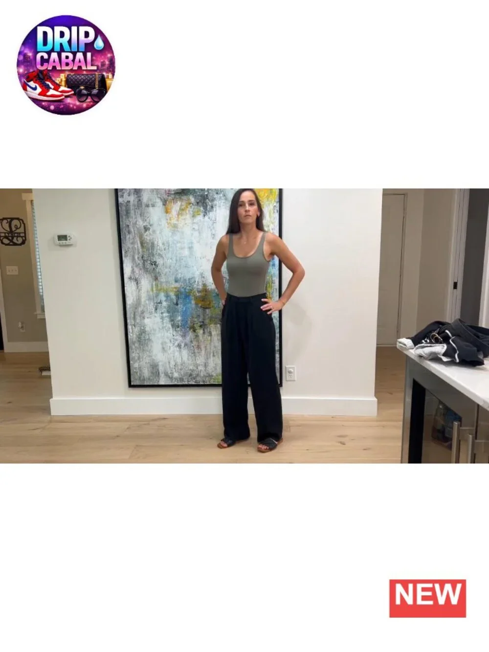 High Waist Wide Leg Palazzo Pants with Pockets Business Casual Trousers